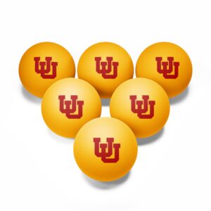 Utah Utes Ping Pong Balls, 6 pcs