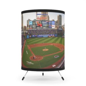Cleveland Guardians Progressive Field Tripod Lamp with High-Res Printed Shade, USCA plug