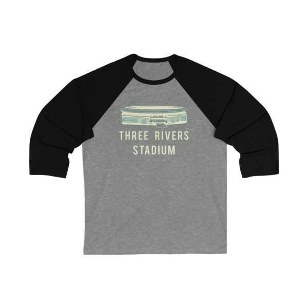 Pittsburgh Pirates Three Rivers Stadium Unisex 34 Sleeve Baseball Tee - Image 3