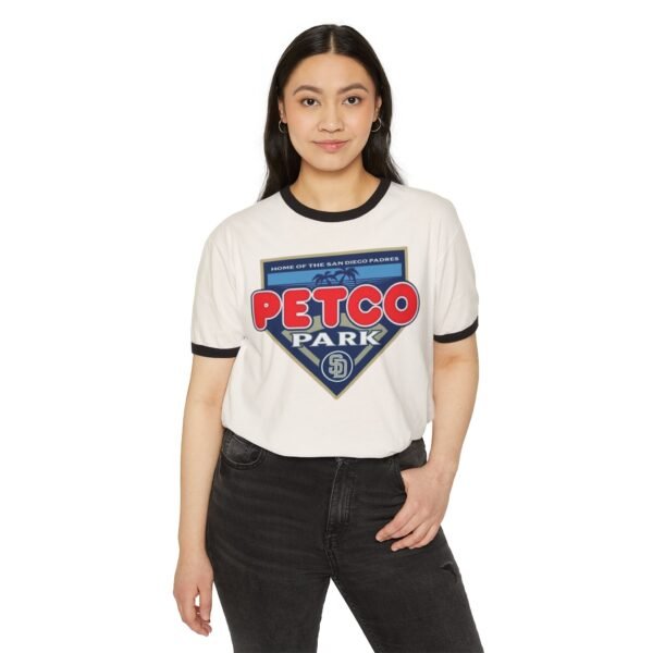 San Diego Padres Petco Park Unisex Cotton Ringer T-Shirt - Image 7
