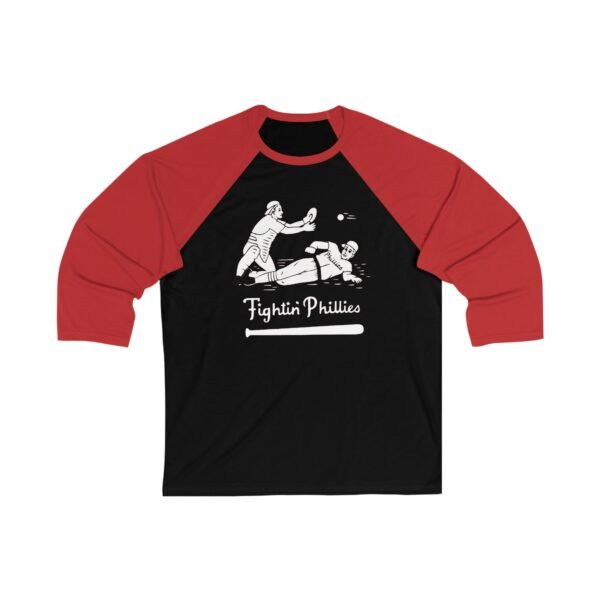 Philadelphia Phillies Unisex 34 Sleeve Baseball Tee - Image 3