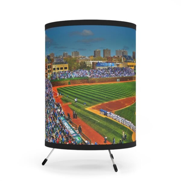 Chicago Cubs Wrigley Field Tripod Lamp with High-Res Printed Shade, USCA plug - Image 2