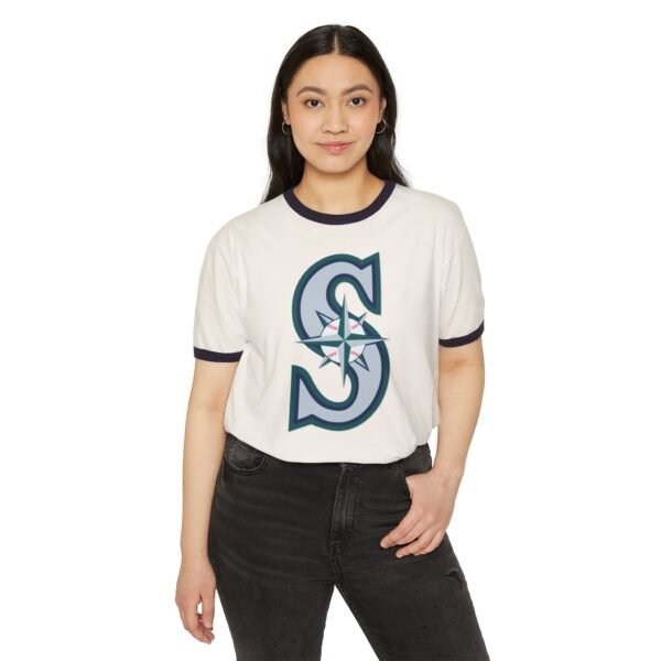 Seattle Mariners Unisex Cotton Ringer T-Shirt - Image 3