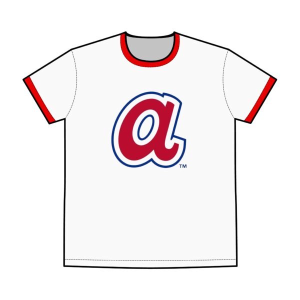 Atlanta Braves Men's Staple Ringer Tee - Image 3