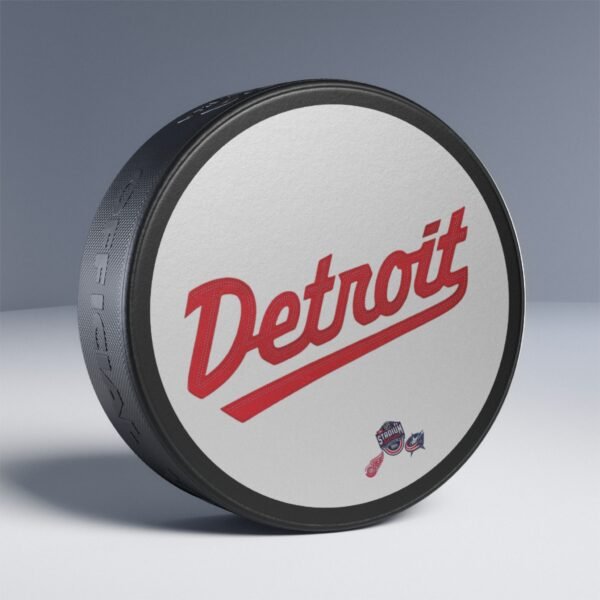 Detroit Red Wings vs Columbus Blue Jackets 2025 Stadium Series Hockey Puck - Detroit - Image 4