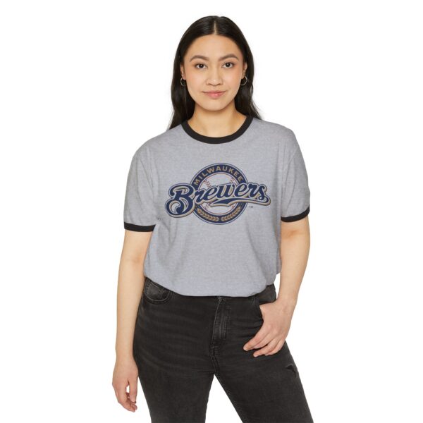 Milwaukee Brewers Unisex Cotton Ringer T-Shirt - Image 3