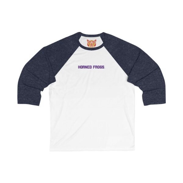 TCU Horned Frogs Unisex 3/4 Sleeve Baseball Tee - Image 5