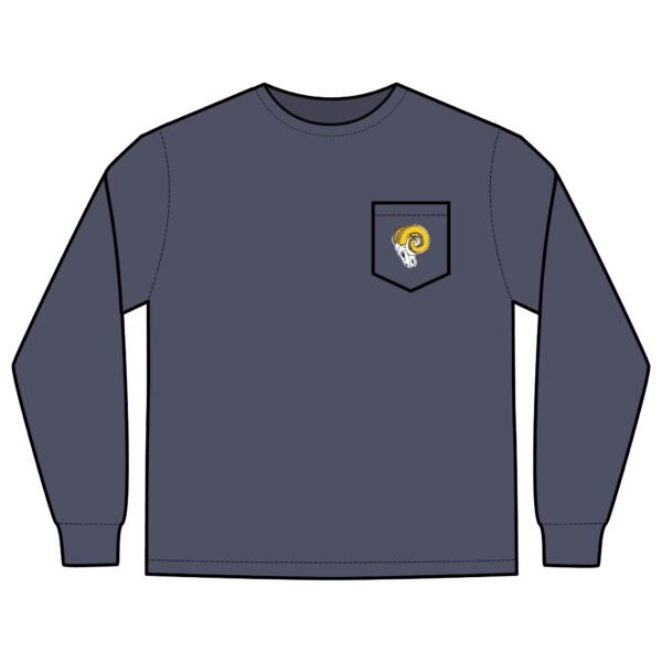 Los Angeles Rams Vintage Unisex Long Sleeve Pocket T-Shirt - Image 7