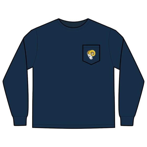 Los Angeles Rams Vintage Unisex Long Sleeve Pocket T-Shirt - Image 15