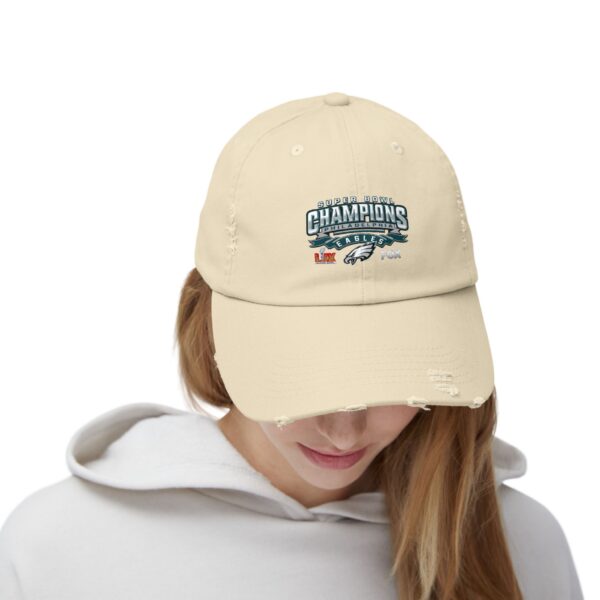 Philadelphia Eagles Super Bowl LIX Champions Unisex Distressed Cap - Image 4