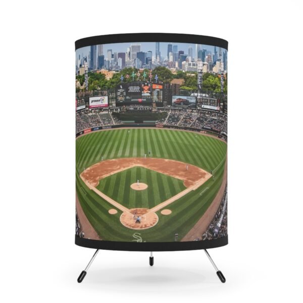 Chicago White Sox Rate Field Tripod Lamp with High-Res Printed Shade, USCA plug