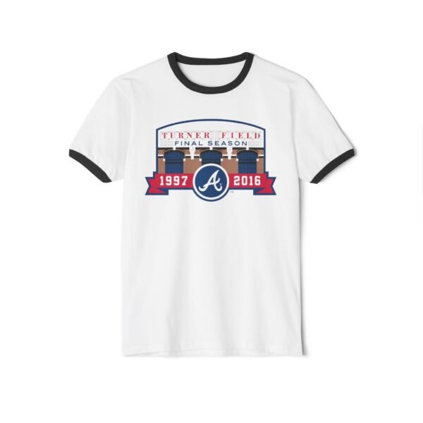 Atlanta Braves Turner Field Unisex Cotton Ringer T-Shirt - Image 9