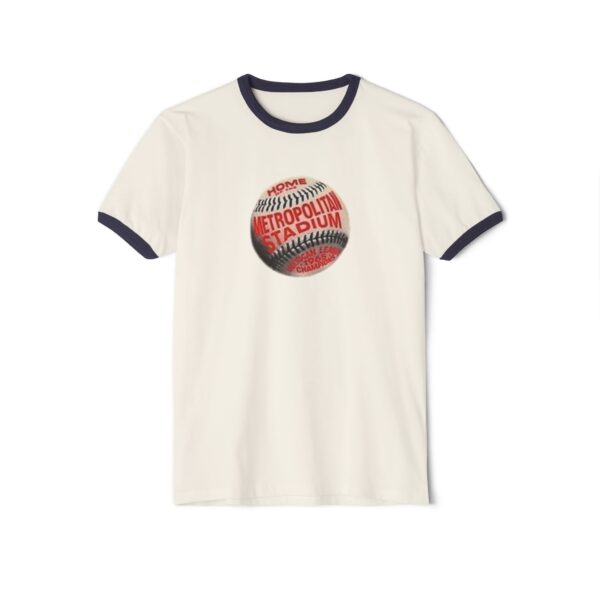 Minnesota Twins Metropolitan Baseball & Football Stadium Unisex Cotton Ringer T-Shirt