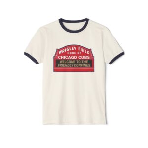 Chicago Cubs Wrigley Field Unisex Cotton Ringer T-Shirt