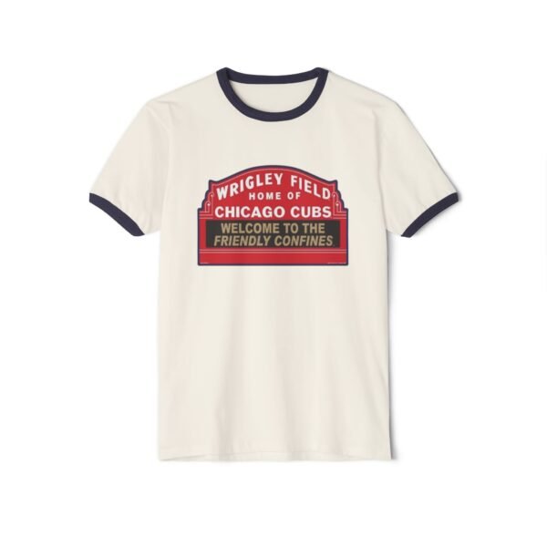Chicago Cubs Wrigley Field Unisex Cotton Ringer T-Shirt