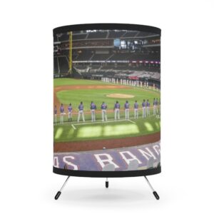 Texas Rangers Globe Life Field Tripod Lamp with High-Res Printed Shade, USCA plug