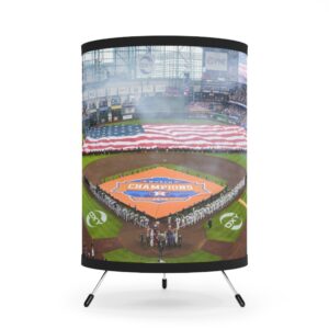 Houston Astros Daikin Park Tripod Lamp with High-Res Printed Shade, USCA plug