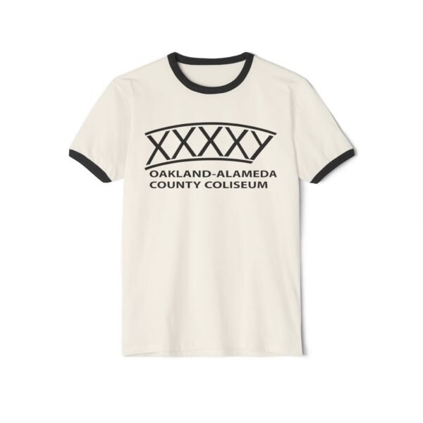 Athletics Oakland–Alameda County Coliseum Unisex Cotton Ringer T-Shirt - Image 5
