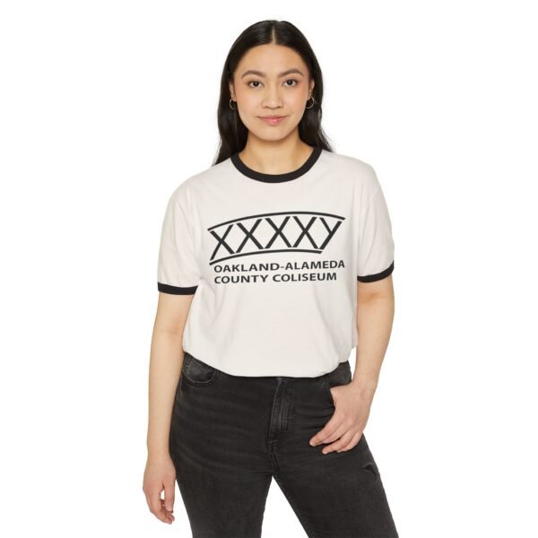 Athletics Oakland–Alameda County Coliseum Unisex Cotton Ringer T-Shirt - Image 7