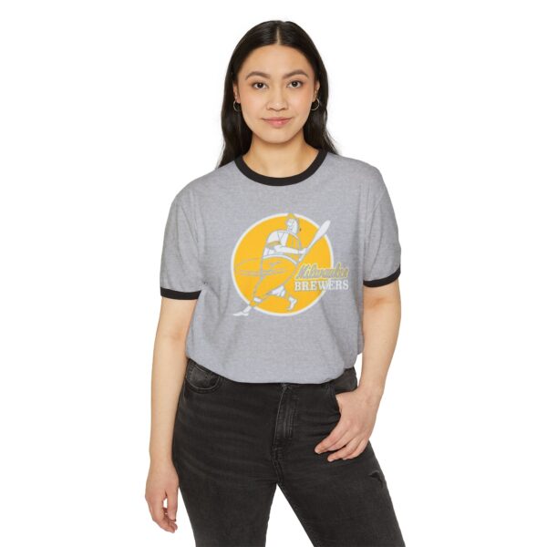Milwaukee Brewers Unisex Cotton Ringer T-Shirt - Image 3