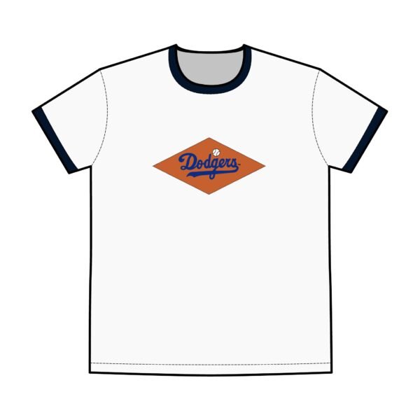 Los Angeles Dodgers Men's Staple Ringer Tee - Image 3