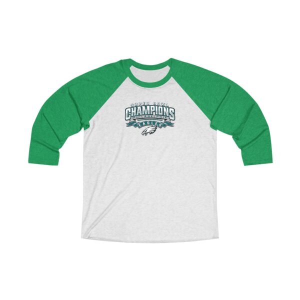 Philadelphia Eagles Super Bowl LIX Champions Unisex Tri-Blend 3/4 Raglan Tee - Image 7