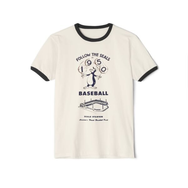 San Francisco Seals Seal Stadium Unisex Cotton Ringer T-Shirt - Image 5