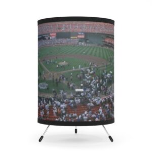San Francisco Giants Earthquake at Candlestick Park Tripod Lamp with High-Res Printed Shade, USCA plug