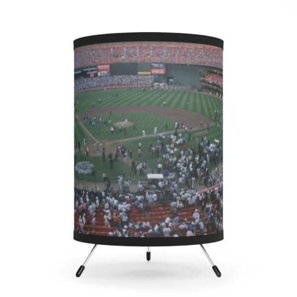 San Francisco Giants Earthquake at Candlestick Park Tripod Lamp with High-Res Printed Shade, USCA plug