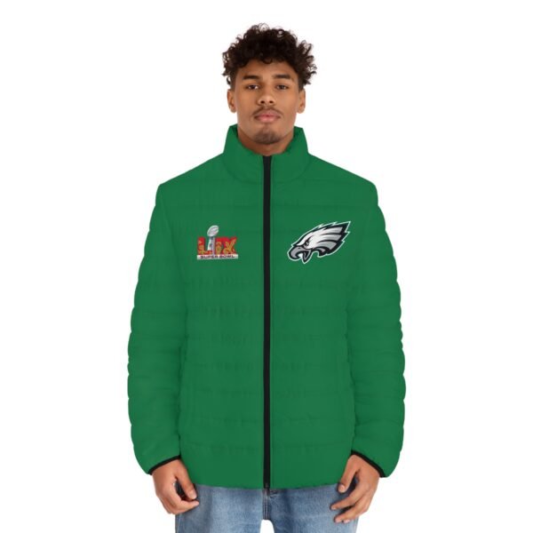 Philadelphia Eagles 2025 Super Bowl LIX Men's Puffer Jacket - Image 3