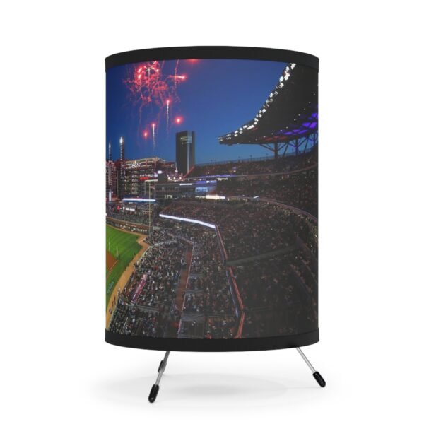 Atlanta Braves Truist Park Tripod Lamp with High-Res Printed Shade, USCA plug - Image 4