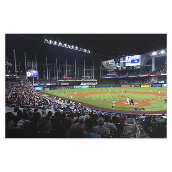 Miami Marlins loanDepot park Indoor and Outdoor Silk Posters - Image 2