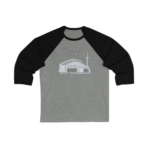 Toronto Blue Jays Rogers Centre Unisex 3/4 Sleeve Baseball Tee - Image 3