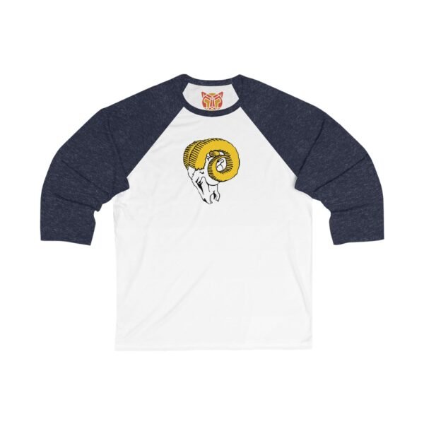 Los Angeles Rams Vintage Unisex 34 Sleeve Baseball Tee - Image 3