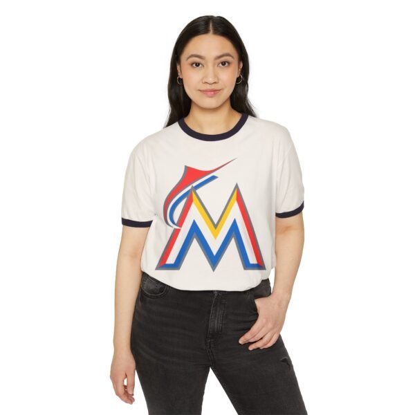 Miami Marlins Unisex Cotton Ringer T-Shirt - Image 7