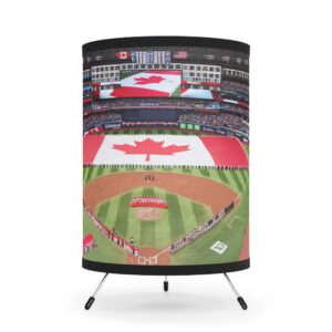 Toronto Blue Jays Rogers Centre Tripod Lamp with High-Res Printed Shade, USCA plug