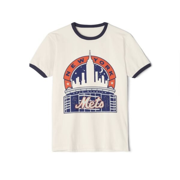 New York Mets Shea Stadium Unisex Cotton Ringer T-Shirt - Image 5