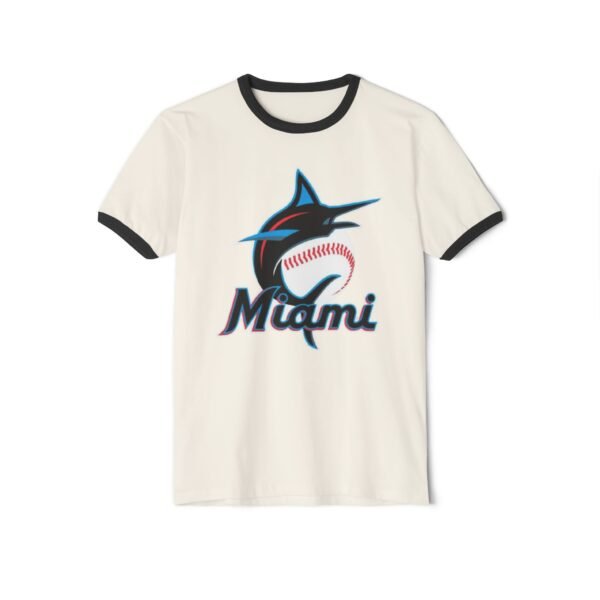 Miami Marlins Unisex Cotton Ringer T-Shirt - Image 13