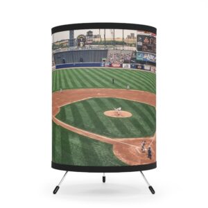 Milwaukee Brewers County Stadium Tripod Lamp with High-Res Printed Shade, USCA plug