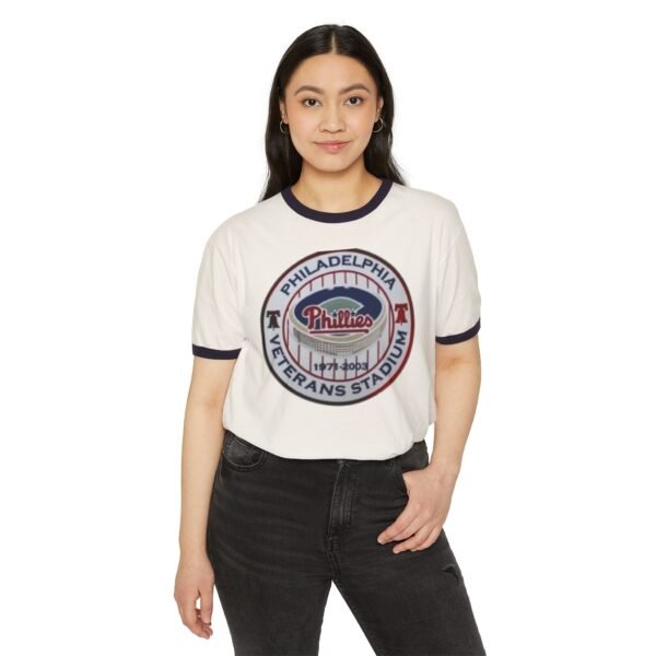 Philadelphia Phillies Veterans Stadium Unisex Cotton Ringer T-Shirt - Image 3