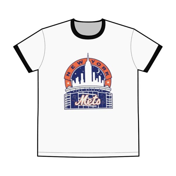 New York Mets Shea Stadium Men's Staple Ringer Tee - Image 5
