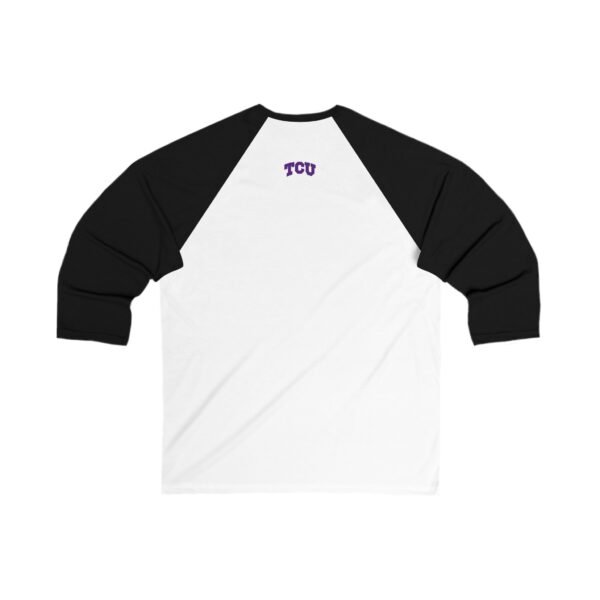 TCU Horned Frogs Unisex 3/4 Sleeve Baseball Tee - Image 4
