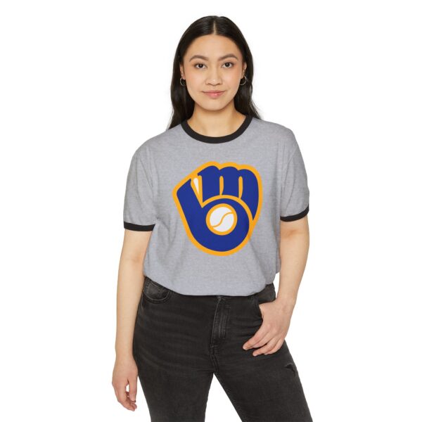 Milwaukee Brewers Unisex Cotton Ringer T-Shirt - Image 3