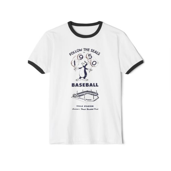 San Francisco Seals Seal Stadium Unisex Cotton Ringer T-Shirt - Image 9
