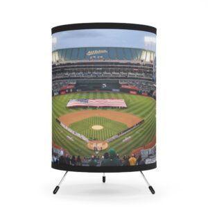 Athletics Oakland Coliseum Final Game Tripod Lamp with High-Res Printed Shade, USCA plug
