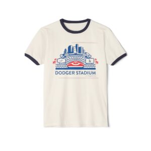 Los Angeles Dodger Stadium Unisex Cotton Ringer T-Shirt