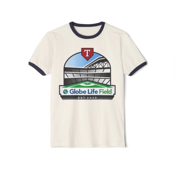 Texas Rangers Globe Life Field Unisex Cotton Ringer T-Shirt