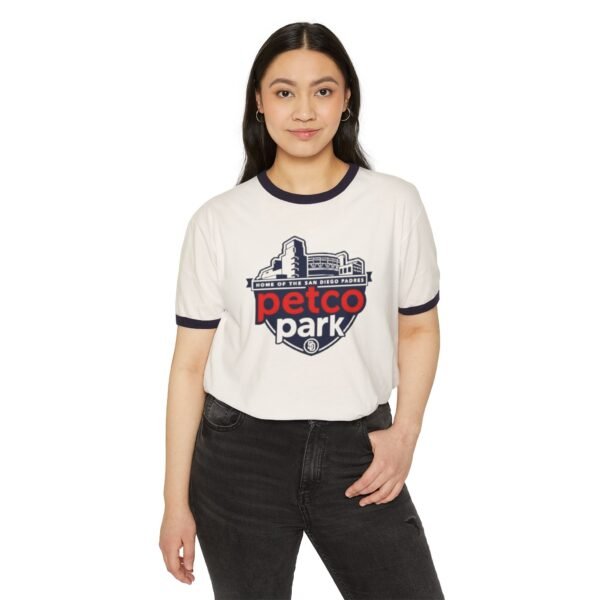 San Diego Padres Petco Park Unisex Cotton Ringer T-Shirt - Image 3