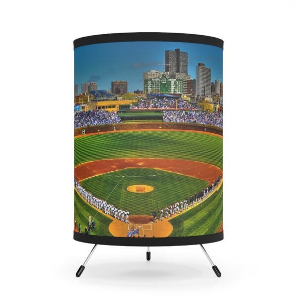 Chicago Cubs Wrigley Field Tripod Lamp with High-Res Printed Shade, USCA plug