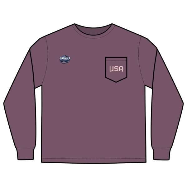 2025 4 Nations Face-Off USA Unisex Long Sleeve Pocket T-Shirt - Image 31